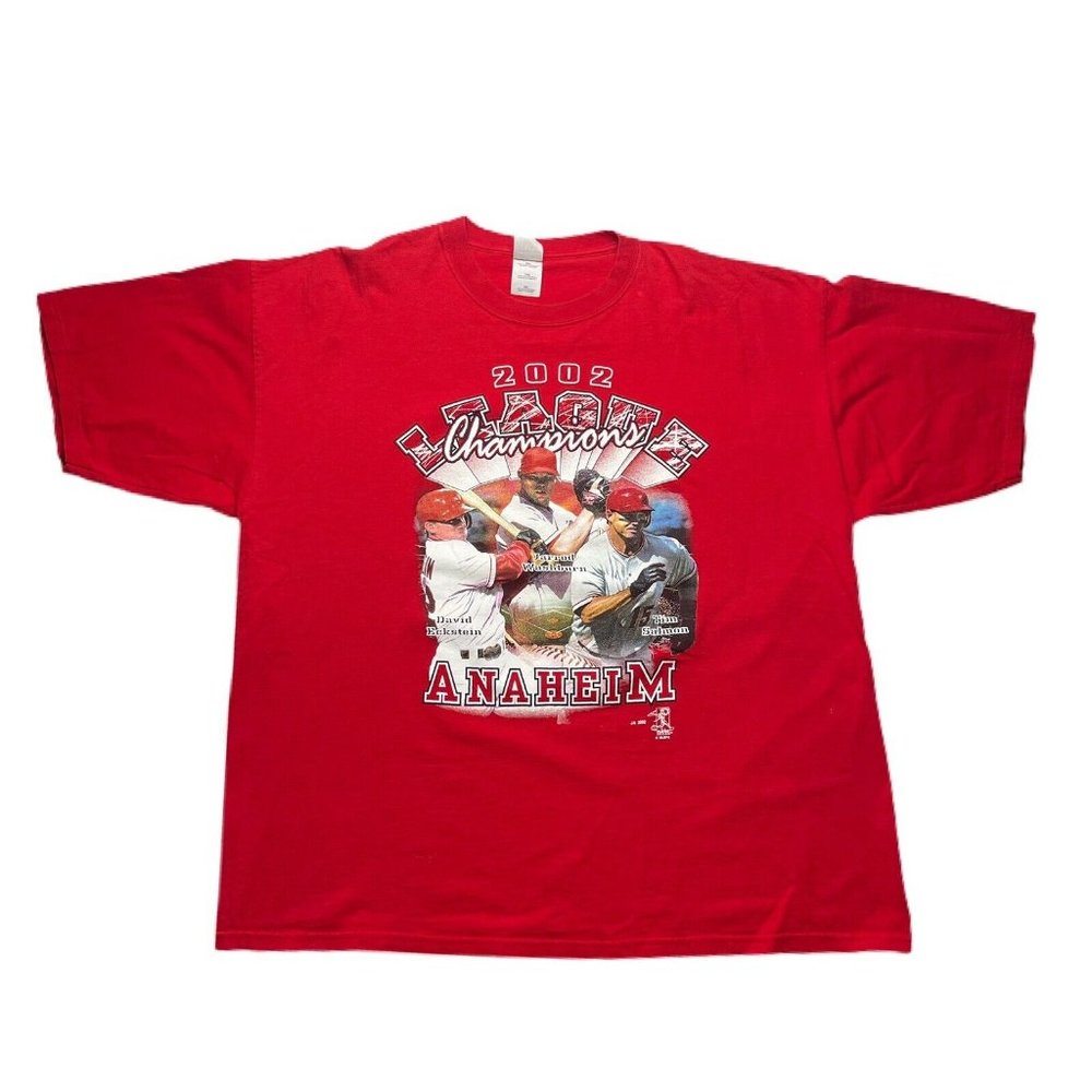 Vintage Y2K Early 2000’s Anaheim Angels Champions T-Shirt Size XXL